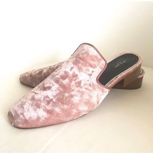 Rag & Bone Velvet Mules in Mauve